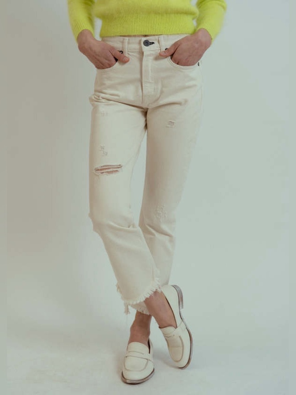 No End Denim Kick Flare Jean - Bone